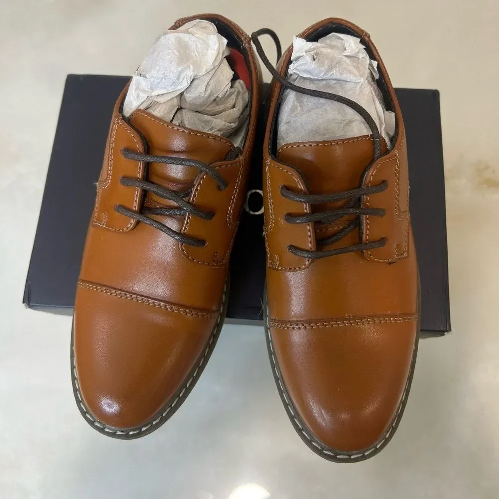 Classic Brown Kids' Dress Shoes